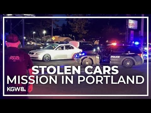 Eight stolen cars recovered in Portland during police mission