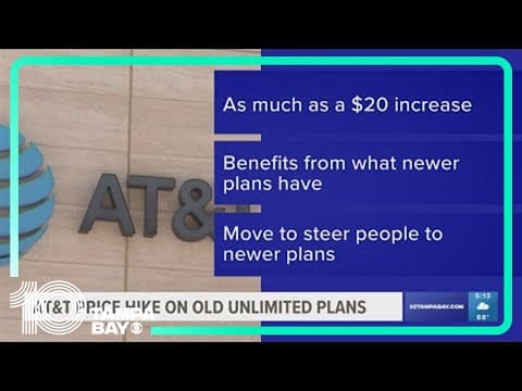AT&T hikes prices of older plans as much as $20 more