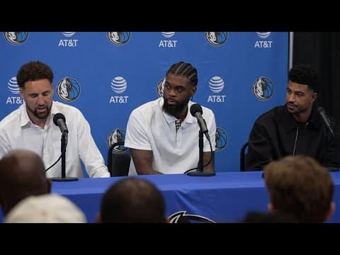 Mavs press conference | Klay Thompson, Naji Marshall, Quentin Grimes speak on importance of family