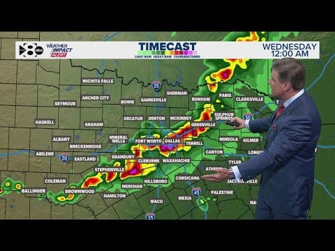 DFW Weather: Late Tuesday storms to linger into early Wednesday