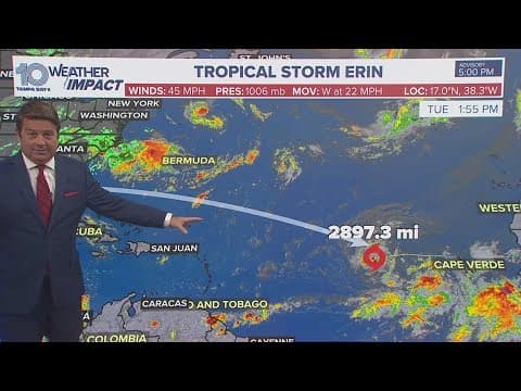 Tropical Storm Erin expected to become first hurricane of 2025