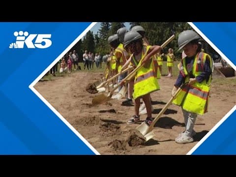 Kids break ground for new Edmonds elementary school