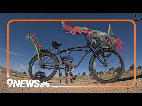 Man rides cruiser bike hundreds of miles to raise money for adaptive sports