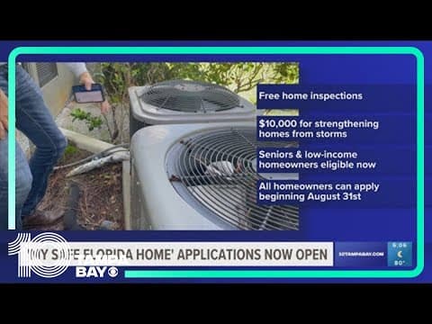 'My Safe Florida Home' applications open to help people cut down on insurance costs