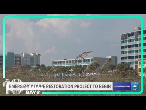 Treasure Island undergoing emergency beach dune restoration due to Hurricane Idalia damage