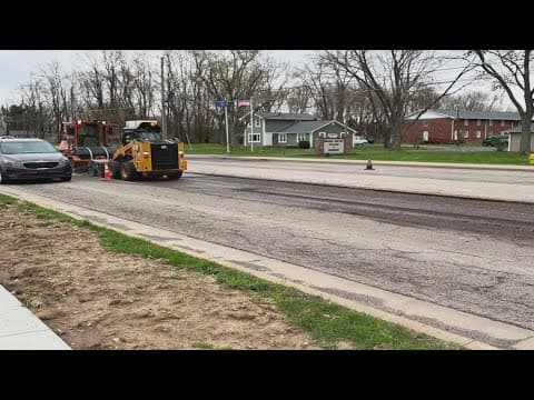 Indy DPW continues strip-patching on County Line Road on Indy's south side