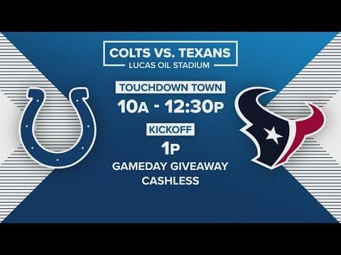 Colts prepare for kickoff against Texans in Indianapolis