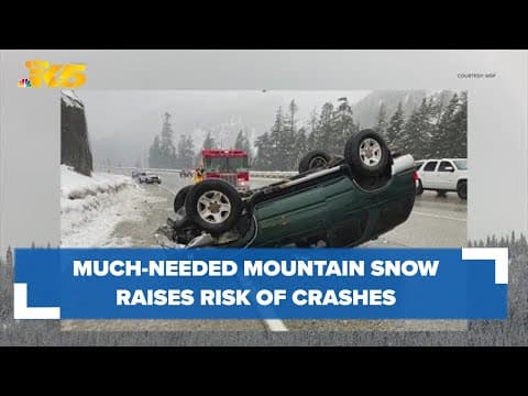 Much-needed snowfall at Snoqualmie Pass also brings increased risk of vehicle crashes