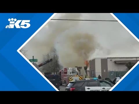 Armed suspect presumed dead in fire at Auburn business