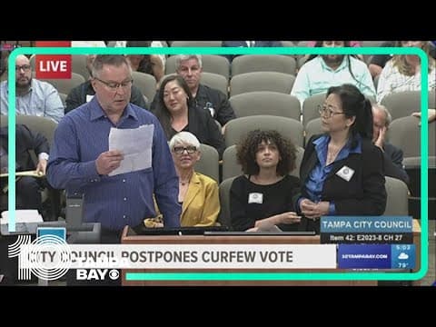 Tampa City Council postpones vote on proposed curfew for minors