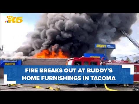 Fire at furniture store in Tacoma