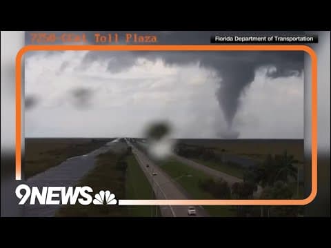 Tornadoes spin down as hurricane arrives on Florida coast