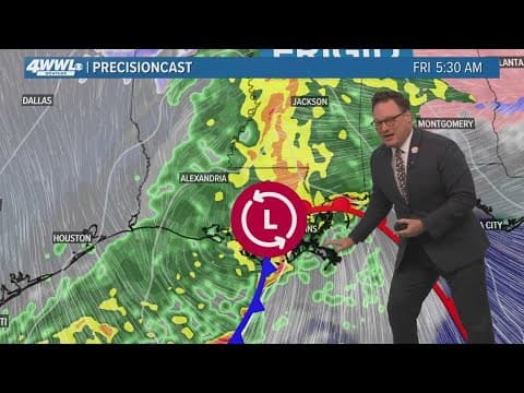 New Orleans Weather: Heavy rain at times to begin the day Friday