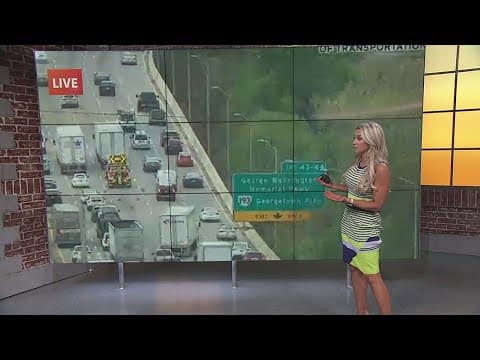 Slow going on DMV roads during Wednesday morning commute