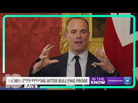 UK deputy prime minister quits after a bullying investigation