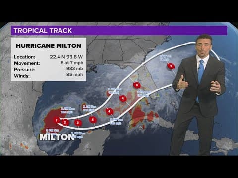 Hurricane Milton Sunday evening update | Tracking toward central Florida