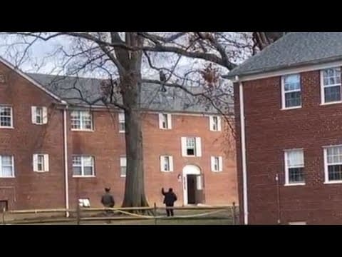 Man seen on roof of Fairfax County apartment building