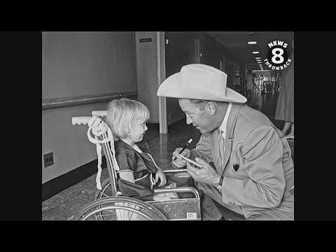 Sky King actor Kirby Grant visits Children's Hospital in San Diego, 1963