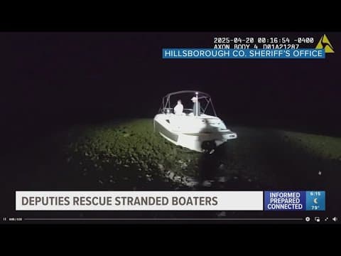 Deputies rescue group from boat stuck on oyster bed near Apollo Beach