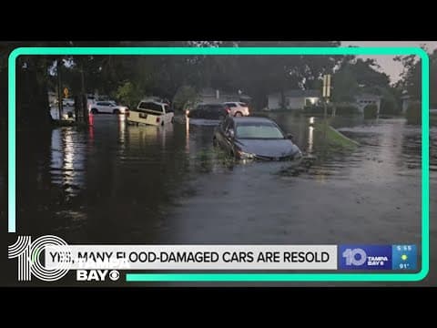 Yes, many cars damaged in hurricanes and floods are resold
