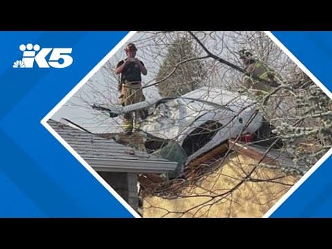 One person dies after car ends up in roof of Idaho home