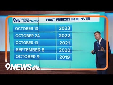 Denver averages its first freeze on Oct. 7