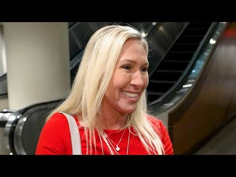 Marjorie Taylor Greene speaks on leadership choices by Donald Trump