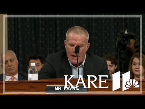 Former NFL QB Brett Favre reveals Parkinson's diagnosis in congressional hearing