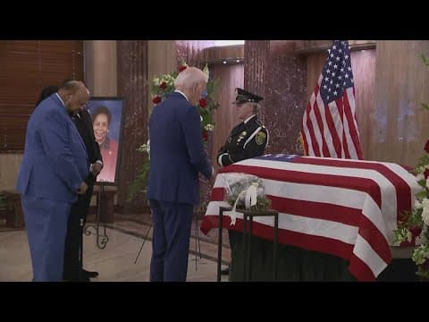President Joe Biden visits Houston to pay respects to the late Congresswoman Sheila Jackson Lee