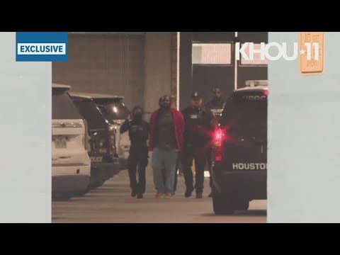 Only on KHOU 11: Video of UH sex assault suspect arriving at jail