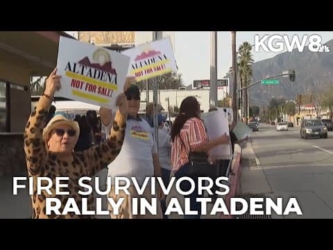 Altadena fire survivors rally to protect historic California community from large developers