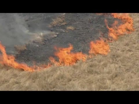 Flower Mound Fire Department contains large grass fire