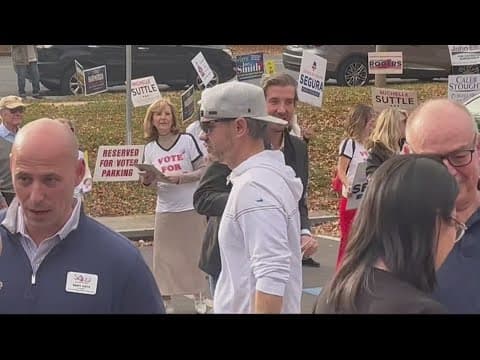 Early voting ended today in Virginia and Republican candidates were in the parking lot greeting resi