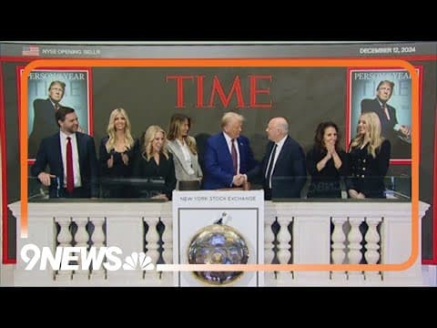 Donald Trump rang the opening bell at the New York Stock Exchange