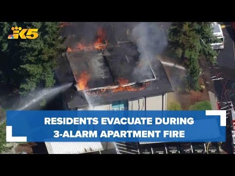 Bellevue apartment complex fire prompts 3-alarm response