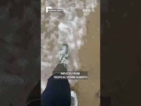 Tropical Storm Alberto’s impacts on Surfside Beach #shorts #weather #texasweather #hurricaneseason