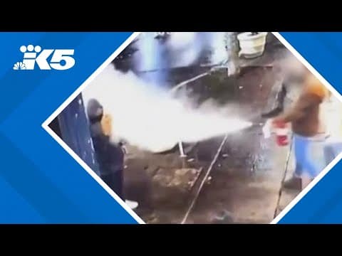 Pot shop worker fired after spraying victim with fire extinguisher, Redmond business says