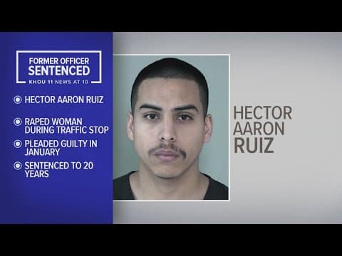 Former Texas police officer sentenced for raping woman during traffic stop