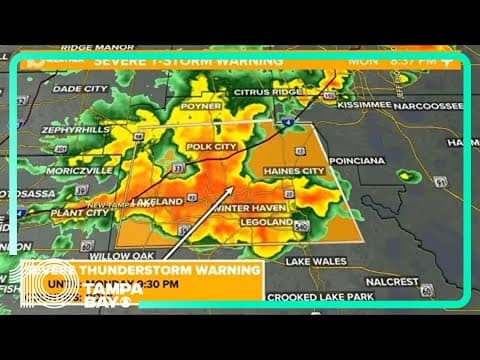Live Radar: Severe thunderstorm warning issued until 9:30 p.m. for parts of Polk County