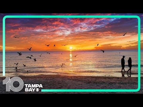 Summer Solstice sunset on Clearwater Beach
