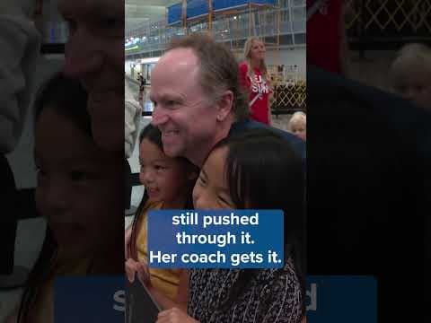 A crew of supporters met Olympic gymnast Suni Lee at MSP to welcome her home from Paris.