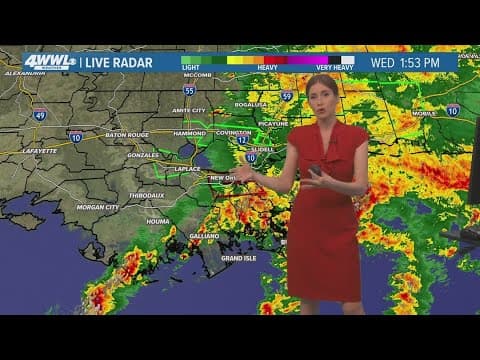 New Orleans Weather: Heavy storms edge eastward on Wednesday afternoon