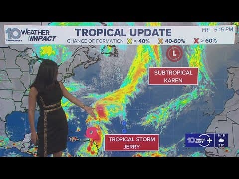 Subtropical Storm Karen forms in north Atlantic as Jerry nears the Leeward Islands