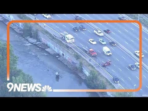 Vehicle in South Platte River in Denver