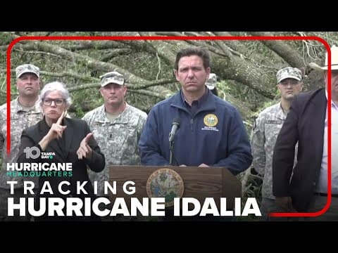 Gov. DeSantis speaks in Perry, Florida, not far from where Hurricane Idalia made landfall