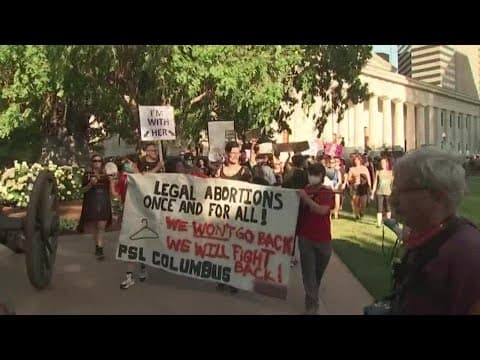 More than a thousand abortion rights demonstrators march in Columbus