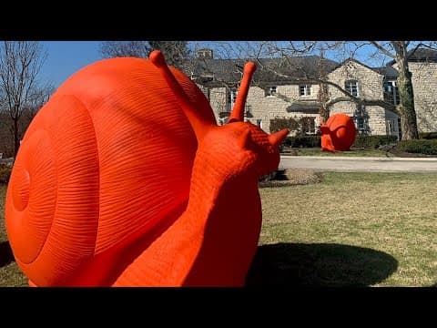 Giant snail sculptures moving through Dublin for upcoming art display