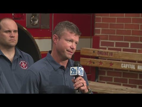 Interview with off-duty firefighter and his station