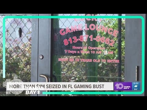 $1M seized in assets, cash in Tampa-St. Petersburg gaming bust