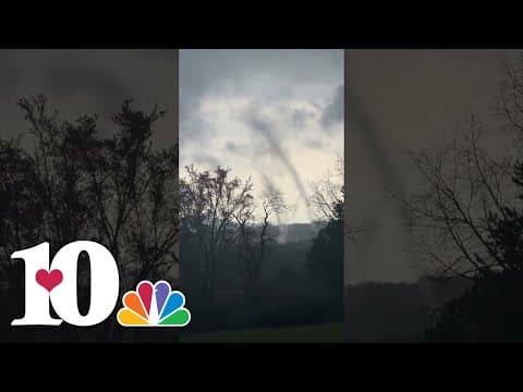 Reported sight of tornado forming, touching down in Sunbright